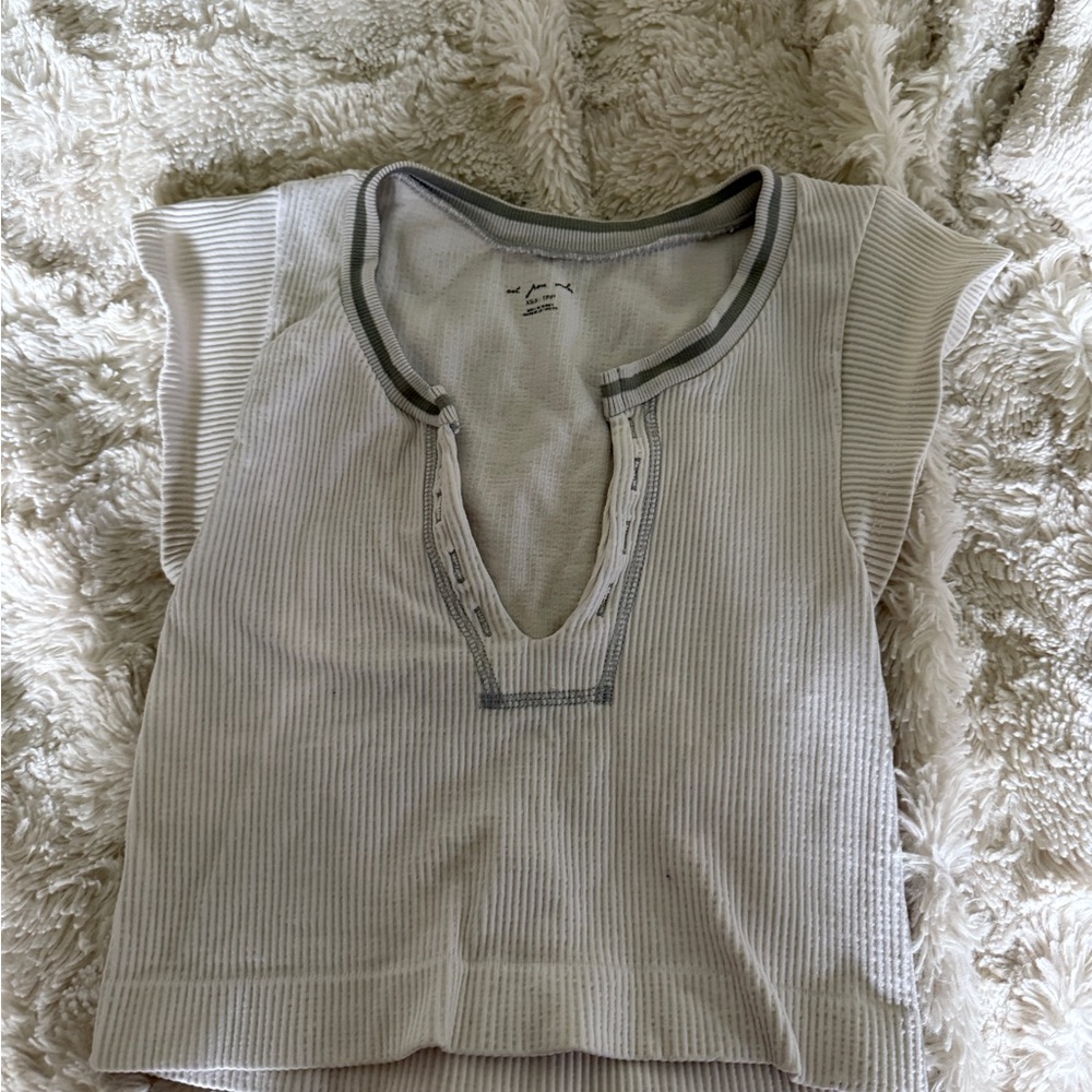 Urban outfitters white Ribbed Women's Top